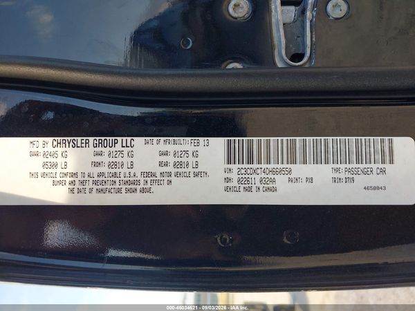 2013 DODGE CHARGER R/T — I9