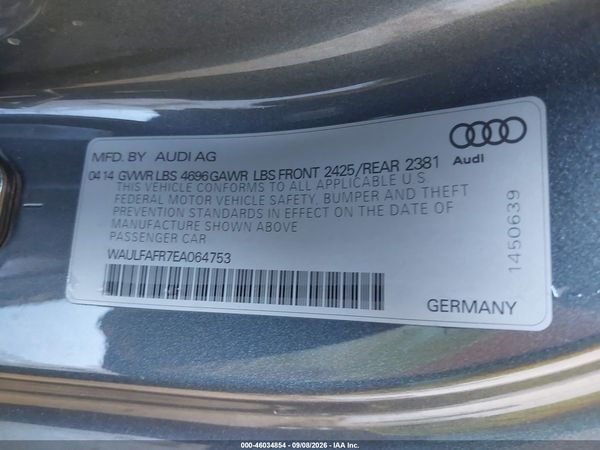 2014 AUDI A5 2.0T PREMIUM — I9