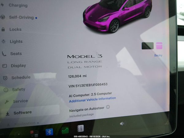 2018 TESLA MODEL 3 LONG RANGE/PERFORMANCE
