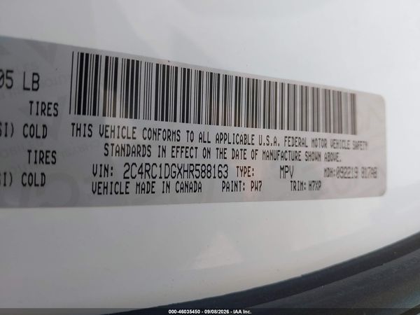 2017 CHRYSLER PACIFICA TOURING