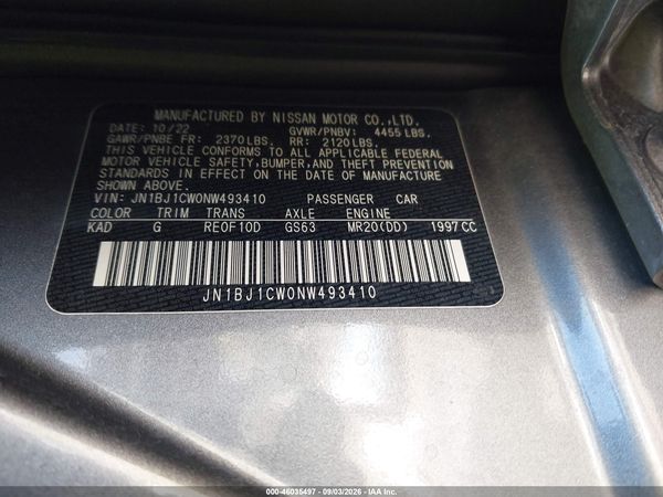 2022 NISSAN ROGUE SPORT SL AWD XTRONIC CVT