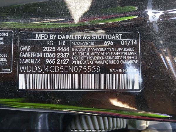 2014 MERCEDES-BENZ CLA 250 4MATIC — I9