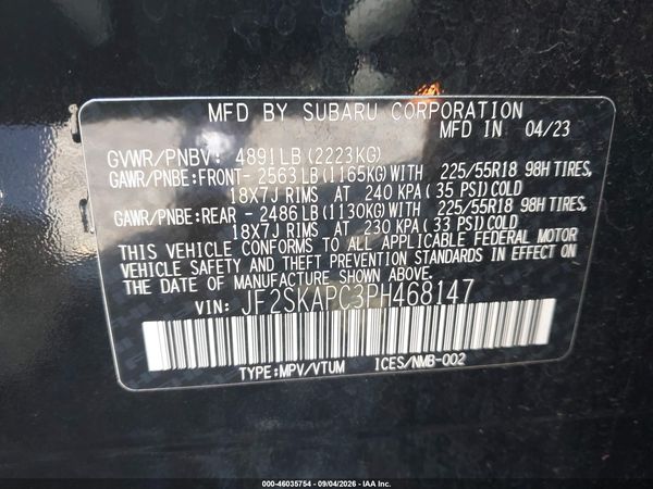 2023 SUBARU FORESTER LIMITED — I9