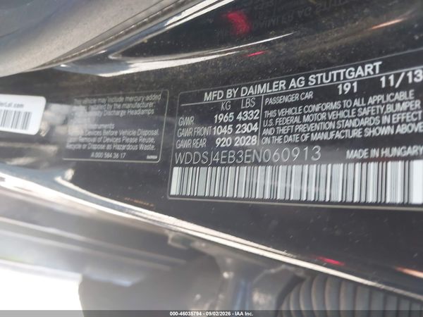 2014 MERCEDES-BENZ CLA 250 CLA250 — I9