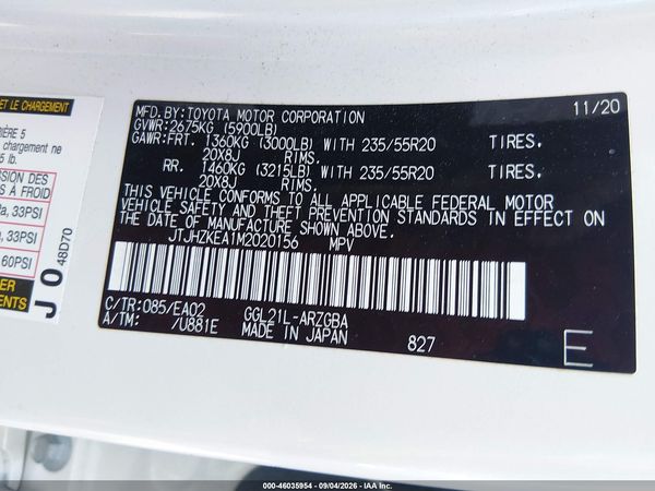 2021 LEXUS RX 350L 350L Premium — I9