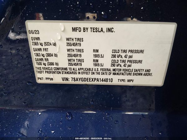 2023 TESLA MODEL Y — I9