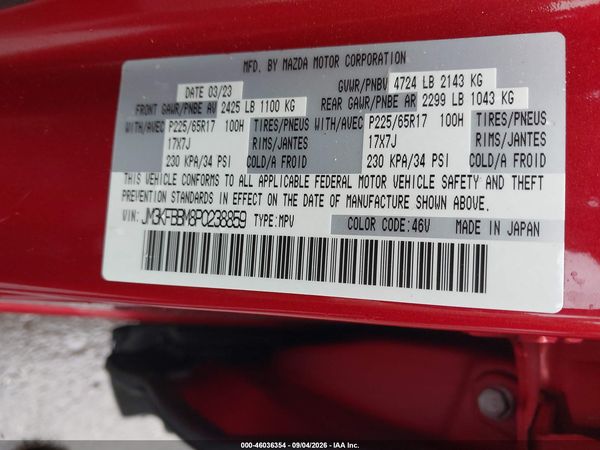 2023 MAZDA CX-5 2.5 S SELECT — I9