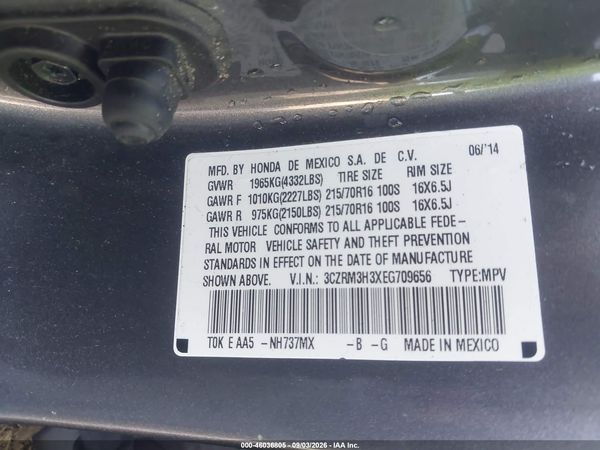 2014 HONDA CR-V LX — I9