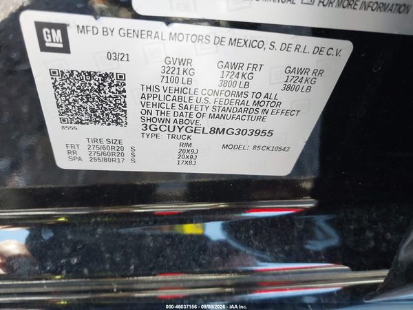 2021 CHEVROLET SILVERADO 1500 4WD  SHORT BED LTZ — I9