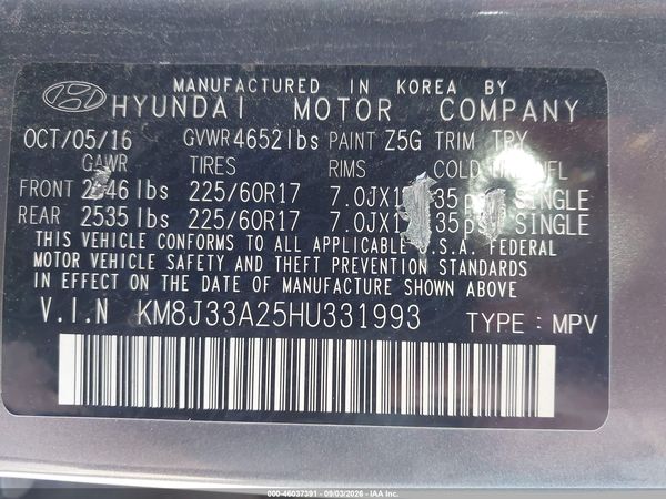 2017 HYUNDAI TUCSON ECO