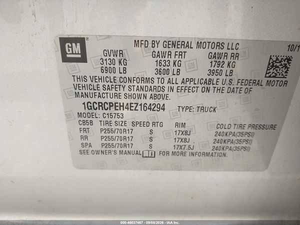 2014 CHEVROLET SILVERADO 1500 WORK TRUCK 1WT — I9