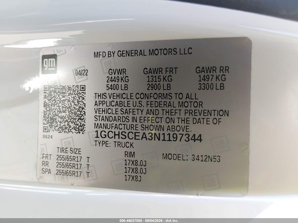 2022 CHEVROLET COLORADO 2WD  LONG BOX LT — I9