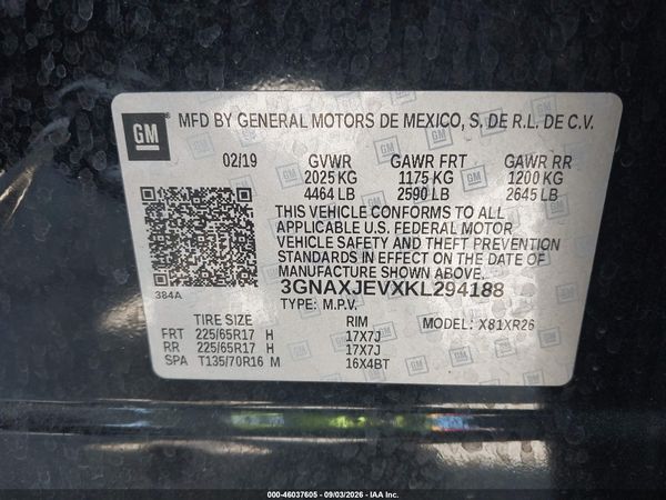 2019 CHEVROLET EQUINOX LT — I9