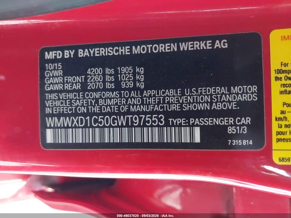 2016 MINI COUNTRYMAN JOHN COOPER WORKS — I9