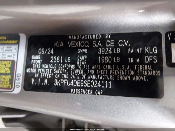 2025 KIA K4 EX — I9
