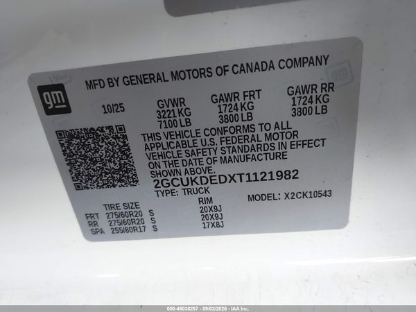 2026 CHEVROLET SILVERADO 1500 4WD  STANDARD BED LT — I9