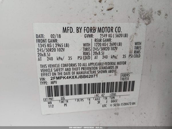 2018 FORD EDGE TITANIUM
