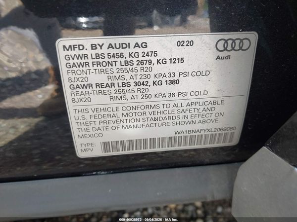 2020 AUDI Q5