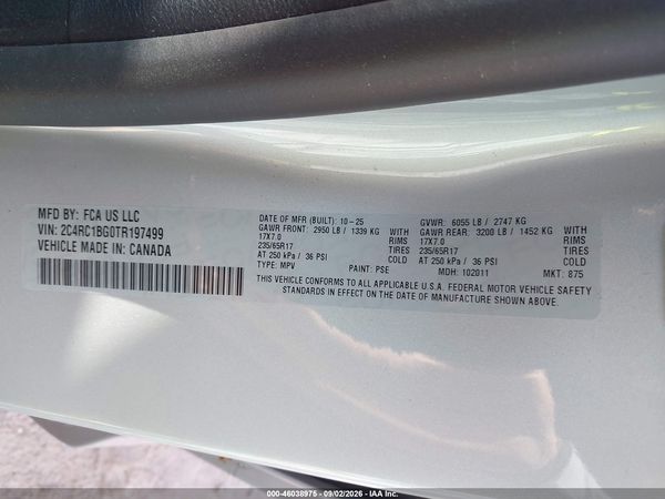 2026 CHRYSLER PACIFICA SELECT