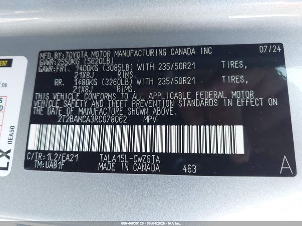 2024 LEXUS RX 350 PREMIUM — I9
