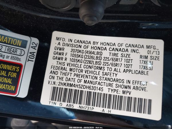 2013 HONDA CR-V EX — I9