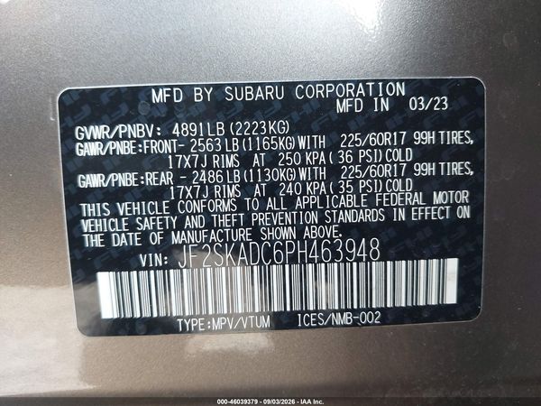 2023 SUBARU FORESTER PREMIUM — I9