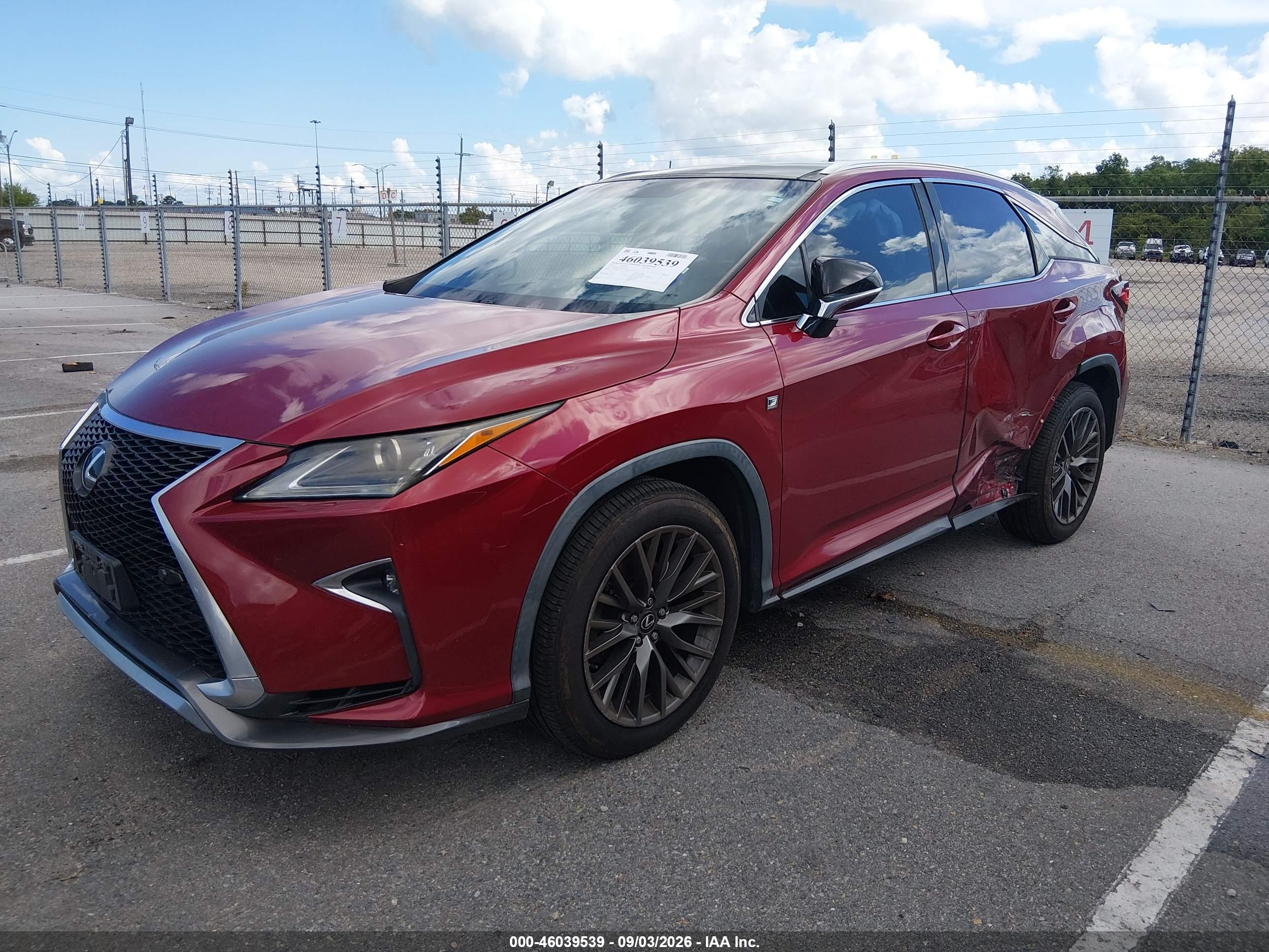 2016 LEXUS RX 350 F SPORT — I2