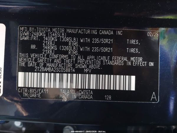 2025 LEXUS RX 350 PREMIUM — I9