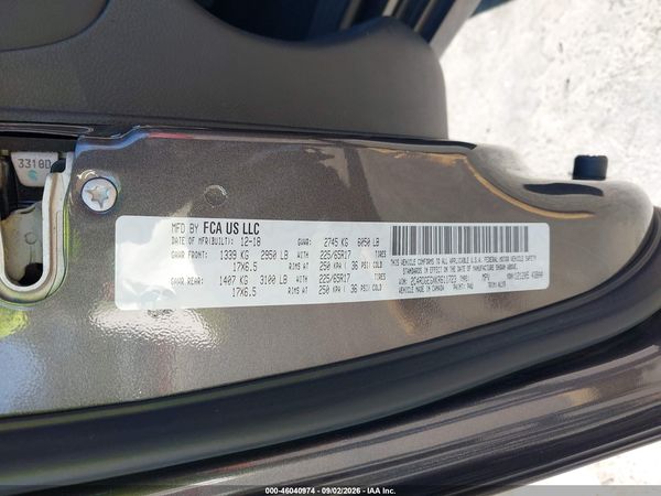 2019 DODGE GRAND CARAVAN GT