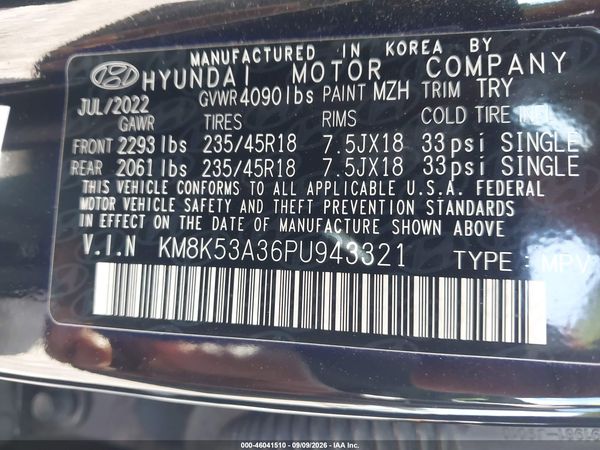 2023 HYUNDAI KONA LIMITED — I9