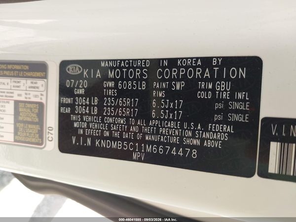 2021 KIA SEDONA LX — I9