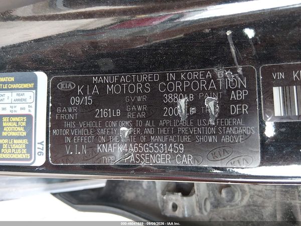 2016 KIA FORTE LX — I9