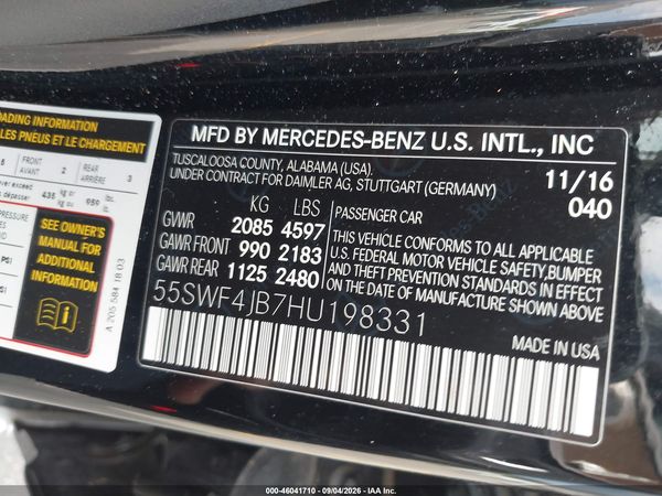 2017 MERCEDES-BENZ C 300 C300