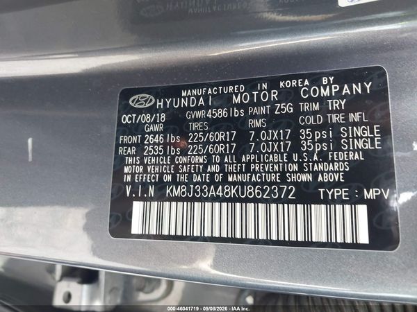 2019 HYUNDAI TUCSON VALUE — I9