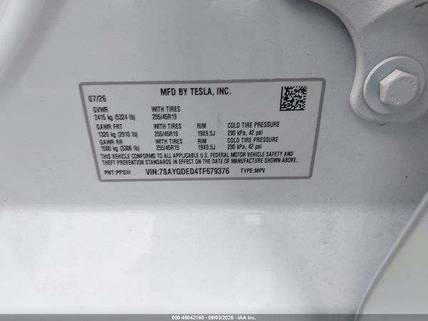 2026 TESLA MODEL Y — I9