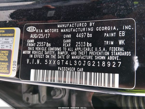 2018 KIA OPTIMA LX — I9