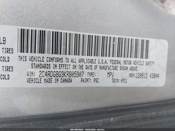 2019 DODGE GRAND CARAVAN SE