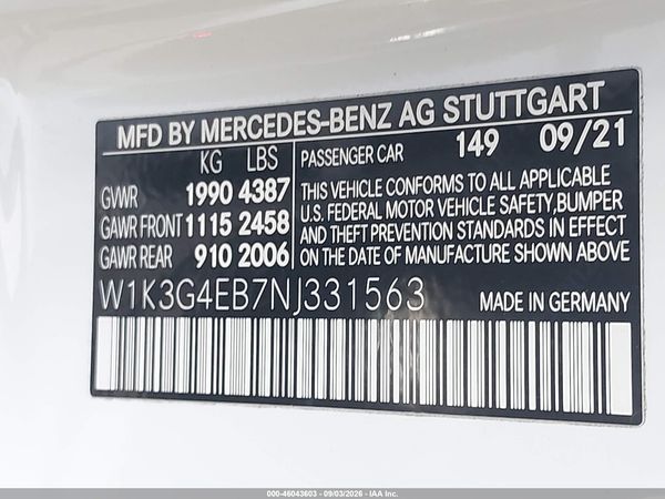 2022 MERCEDES-BENZ A 220 A220 — I9