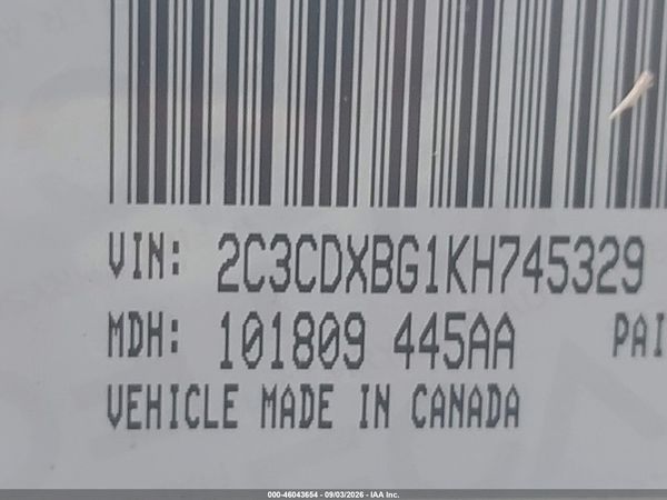 2019 DODGE CHARGER SXT RWD — I9