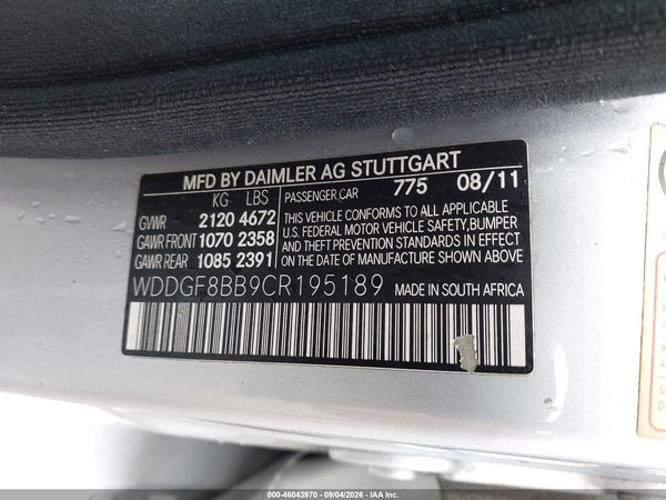2012 MERCEDES-BENZ C 300 LUXURY 4MATIC — I9