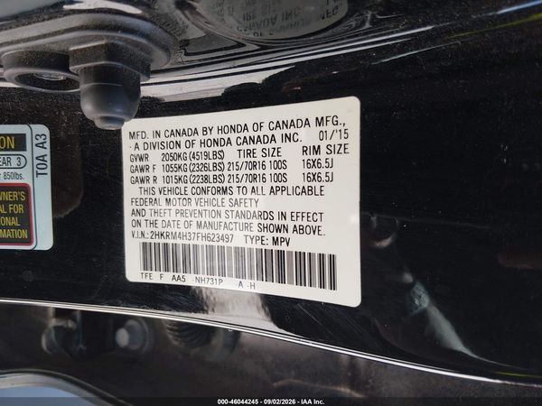 2015 HONDA CR-V LX