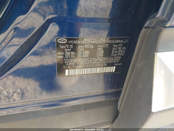 2020 HYUNDAI SANTA FE SEL — I9