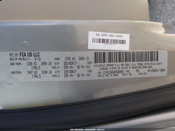 2019 DODGE GRAND CARAVAN SE