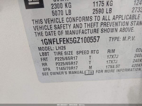 2016 CHEVROLET EQUINOX LT — I9