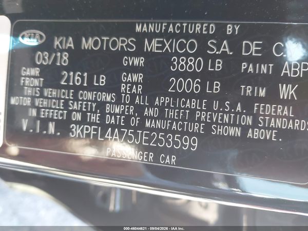 2018 KIA FORTE S