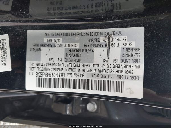 2023 MAZDA MAZDA3 2.5 S SELECT — I9