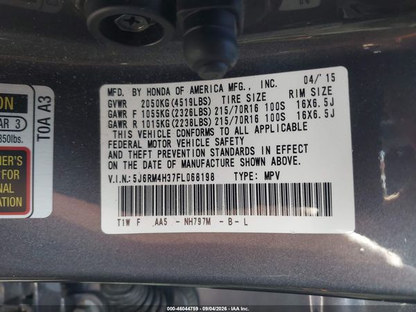 2015 HONDA CR-V LX