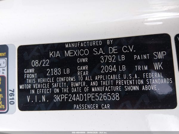 2023 KIA FORTE LXS