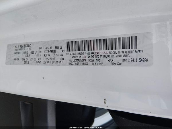2016 RAM PROMASTER 2500 HIGH ROOF