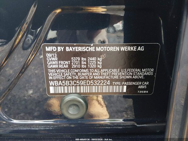2014 BMW 535I XDRIVE — I9